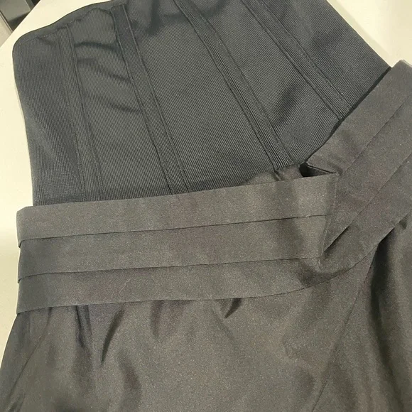 Alice + Olivia Black Strapless Corset Style Mini Dress Party LBD Size S - Picture 3 of 12